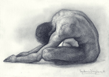 Drawing titled "Dancer" by Lyubomir Naydenov, Original Artwork, Pencil