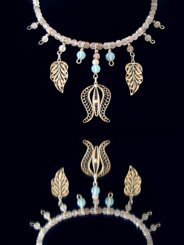 Design intitolato "Silver necklace “Ma…" da Lyubomir Naydenov, Opera d'arte originale