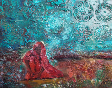 Картина под названием "Я остаюсь здесь." - Lyudmila Bashuk, Подлинное произведение искусства, Энкаустический