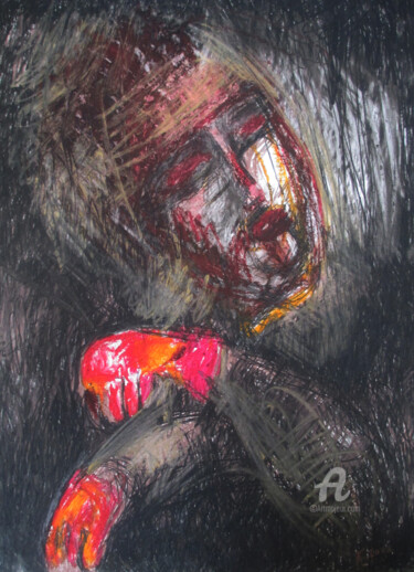 Рисунок под названием ""#SIMPLEPEOPLE 4"" - Lyudmila Belenkina, Подлинное произведение искусства, Пастель