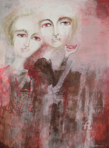 Painting titled "Conversations on he…" by Lyudmila Belenkina, Original Artwork, Acrylic