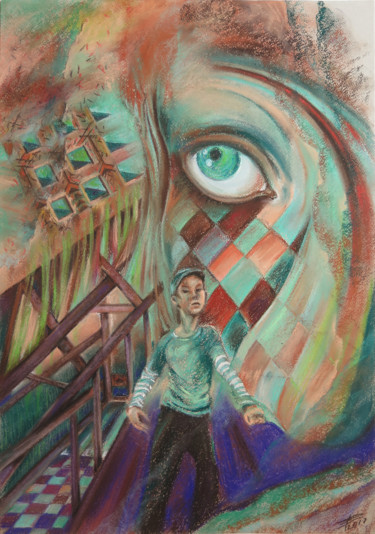 Peinture intitulée "Conversation with t…" par Lyudmila Chupina, Œuvre d'art originale, Pastel