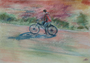 Painting titled "Movement" by Lyudmila Chupina, Original Artwork, Pastel