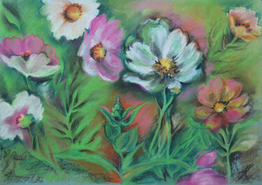Malerei mit dem Titel "Meadow" von Lyudmila Chupina, Original-Kunstwerk, Pastell
