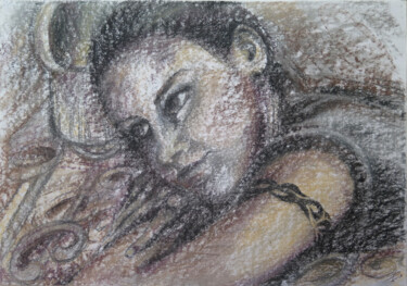 Painting titled "Reverie" by Lyudmila Chupina, Original Artwork, Pastel