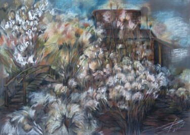 Pintura titulada "Crossing the thicket" por Lyudmila Chupina, Obra de arte original, Pastel