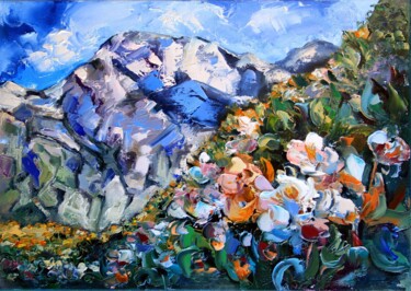 Pittura intitolato "Paintings landscape…" da Lyudmila Knyazeva, Opera d'arte originale, Olio