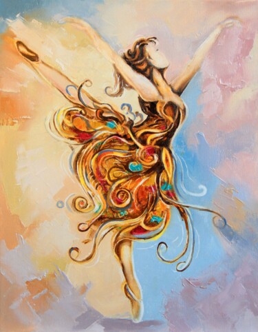 Malarstwo zatytułowany „Ballerina Paintings…” autorstwa Lyudmila Knyazeva, Oryginalna praca, Olej
