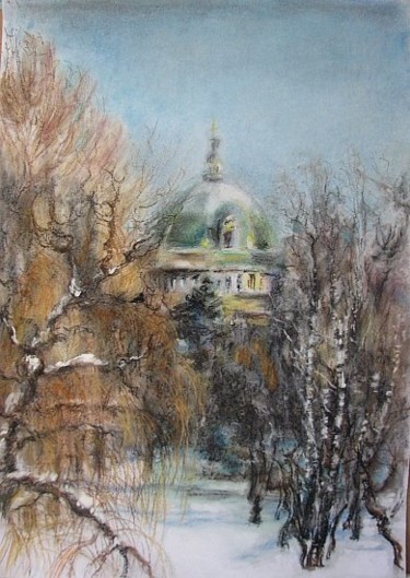 Рисунок под названием "Зимний денек" - Захарова Елена Юрьевна, Подлинное произведение искусства, Другой