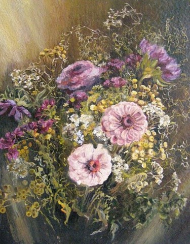 Malerei mit dem Titel "Парочка" von Zakharova Elena Iurevna, Original-Kunstwerk, Öl