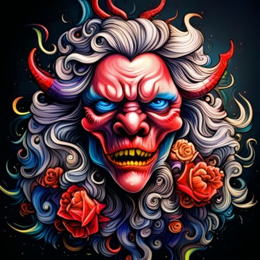 Arts numériques intitulée "El diablo" par Lyzann Rildonn', Œuvre d'art originale, Image générée par l'IA