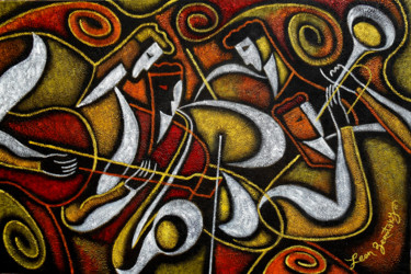 Malerei mit dem Titel "Sweet Sounds of Jazz" von Leon Zernitsky, Original-Kunstwerk, Acryl