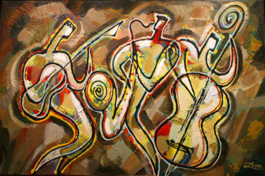 Peinture intitulée "Jazz" par Leon Zernitsky, Œuvre d'art originale, Acrylique