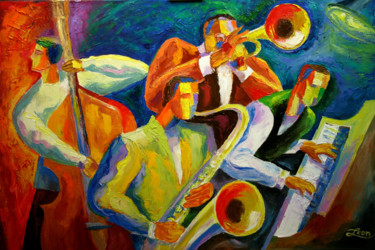 Painting titled ""Magic Jazz"" by Leon Zernitsky, Original Artwork, Acrylic