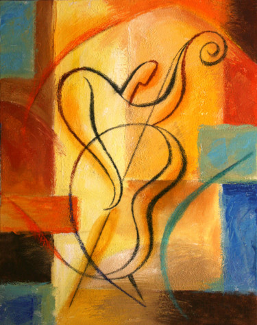 Peinture intitulée ""Jazz Fusion"" par Leon Zernitsky, Œuvre d'art originale, Acrylique