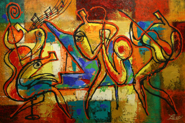 Painting titled "Soul Jazz" by Leon Zernitsky, Original Artwork, Acrylic