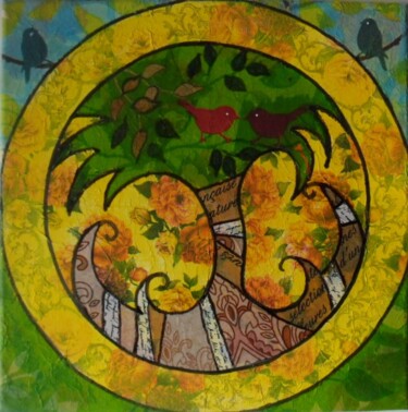 Collages titled "l'arbre de vie" by Marie Séré (MASéré), Original Artwork, Collages