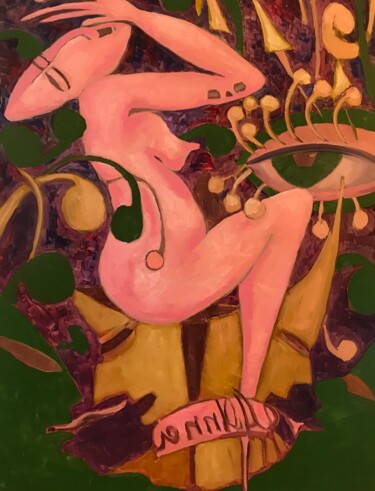 Картина под названием "Чакра" - M.Anna, Подлинное произведение искусства, Масло