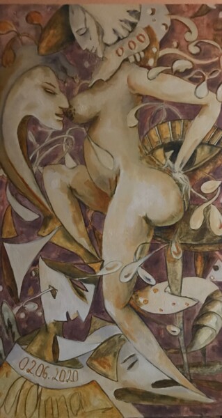 Картина под названием "Наслаждение под при…" - M.Anna, Подлинное произведение искусства, Масло