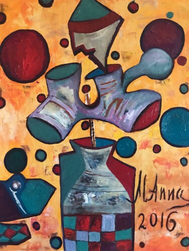 Картина под названием "горячий сидр" - M.Anna, Подлинное произведение искусства, Масло