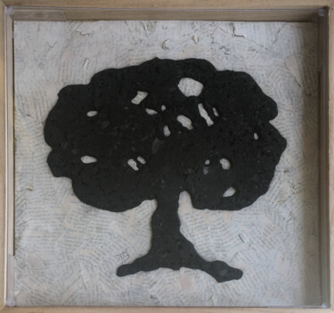 Collages titulada "Le pommier, arbre d…" por M Batté Gauthier (M B), Obra de arte original, Collages