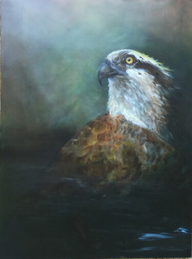 Painting titled "Osprey" by M Batté Gauthier (M B), Original Artwork, Oil