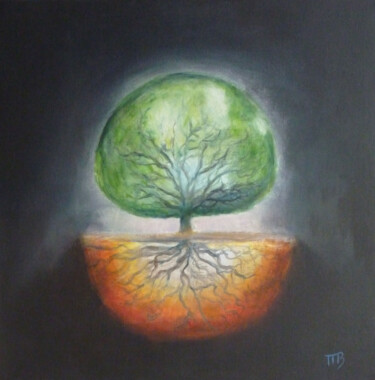 Peinture intitulée "A drop of appletree…" par M Batté Gauthier (M B), Œuvre d'art originale, Acrylique