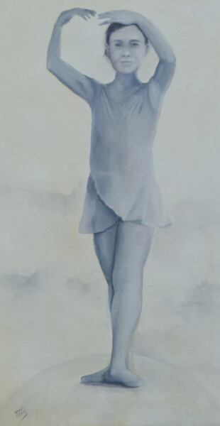 Malarstwo zatytułowany „La petite danseuse” autorstwa M Batté Gauthier (M B), Oryginalna praca, Olej Zamontowany na Drewnian…