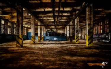 Magnétisme industriel Digitale Künste mit dem Titel "Magnétisme industri…" von Michèle Baylet-Brunet, Original-Kunstwerk, Digitale Malerei Auf Alu…