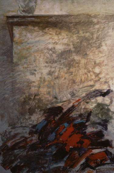 Pittura intitolato "scalata" da Maurizio Cavicchiola, Opera d'arte originale, Olio Montato su Pannello di legno