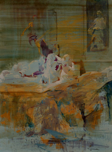 Pittura intitolato "Acqua" da Maurizio Cavicchiola, Opera d'arte originale, Tempera