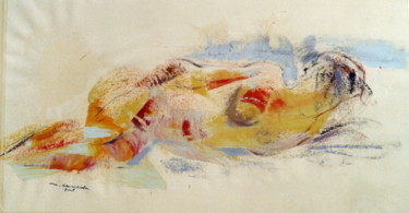 Pittura intitolato "nudo" da Maurizio Cavicchiola, Opera d'arte originale, Olio