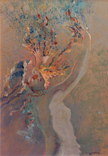 Painting titled "Daphne" by Maurizio Cavicchiola, Original Artwork, Tempera
