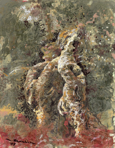 Pittura intitolato "Manuabilmente" da Maurizio Cavicchiola, Opera d'arte originale, Tempera