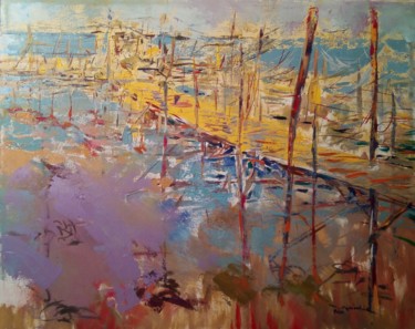 Painting titled "Trabocco"" by Maurizio Cavicchiola, Original Artwork, Oil