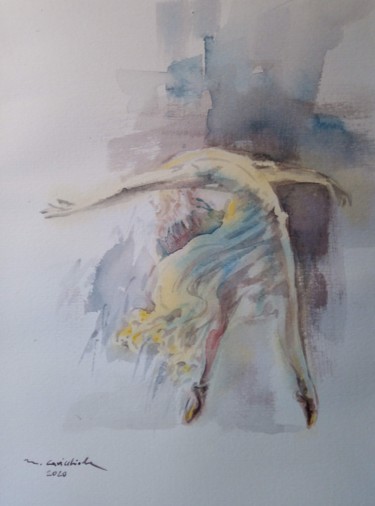 Peinture intitulée "Ballerina" par Maurizio Cavicchiola, Œuvre d'art originale, Aquarelle