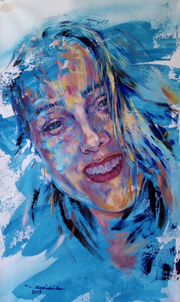 Painting titled "Irene" by Maurizio Cavicchiola, Original Artwork, Oil