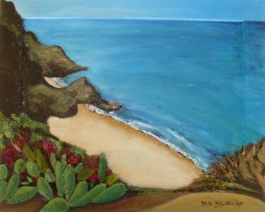 Painting titled "SPIAGGIA" by M.D-Agostino, Original Artwork, Acrylic