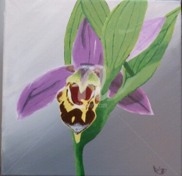 Painting titled "Orchidée" by Mylène Delpy, Original Artwork, Acrylic