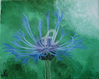 Peinture intitulée "Bleuet des montagnes" par Mylène Delpy, Œuvre d'art originale, Acrylique