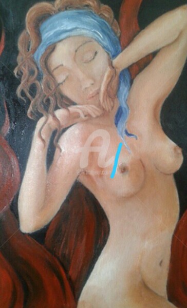 Painting titled "Pensamientos" by Mdalba, Original Artwork, Oil