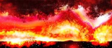 Digitale Kunst mit dem Titel "Inferno" von M.E.C, Original-Kunstwerk