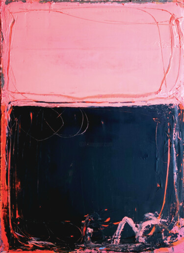 Картина под названием "Black Heart" - M.Garcia, Подлинное произведение искусства, Акрил Установлен на Деревянная рама для но…