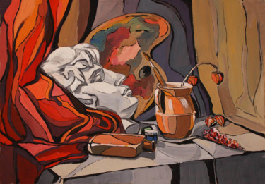 Peinture intitulée "A mess - PRINT pall…" par Mariia Iakovleva, Œuvre d'art originale, Acrylique
