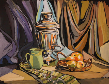 Картина под названием "Fruits - PRINT with…" - Мария Яковлева, Подлинное произведение искусства, Акрил