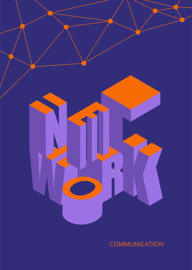Arte digitale intitolato "NETWORK - digital m…" da Mariia Iakovleva, Opera d'arte originale, Lavoro digitale 2D