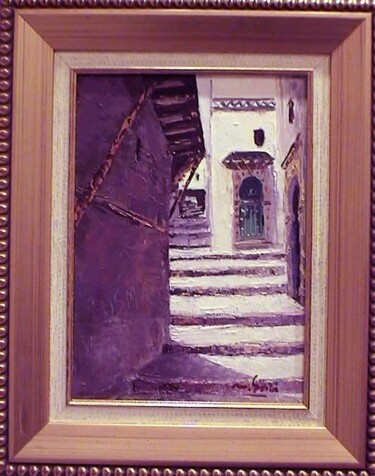 Peinture intitulée "Casbah d'Alger 3" par M'Hamed Saci, Œuvre d'art originale