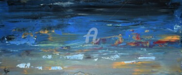 VOYAGE SILENCIEUX - 63 X 27 CM Painting titled "VOYAGE SILENCIEUX -…" by Marion Hamelin, Original Art, Acrylic Mounted on Stretcher frame