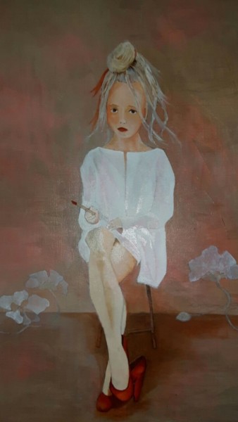 Painting titled "Judith" by Cato Menger, Original Artwork, Oil