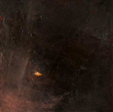 Malerei mit dem Titel "Pumpernickel" von Mehdi Lahlou, Original-Kunstwerk, Collagen